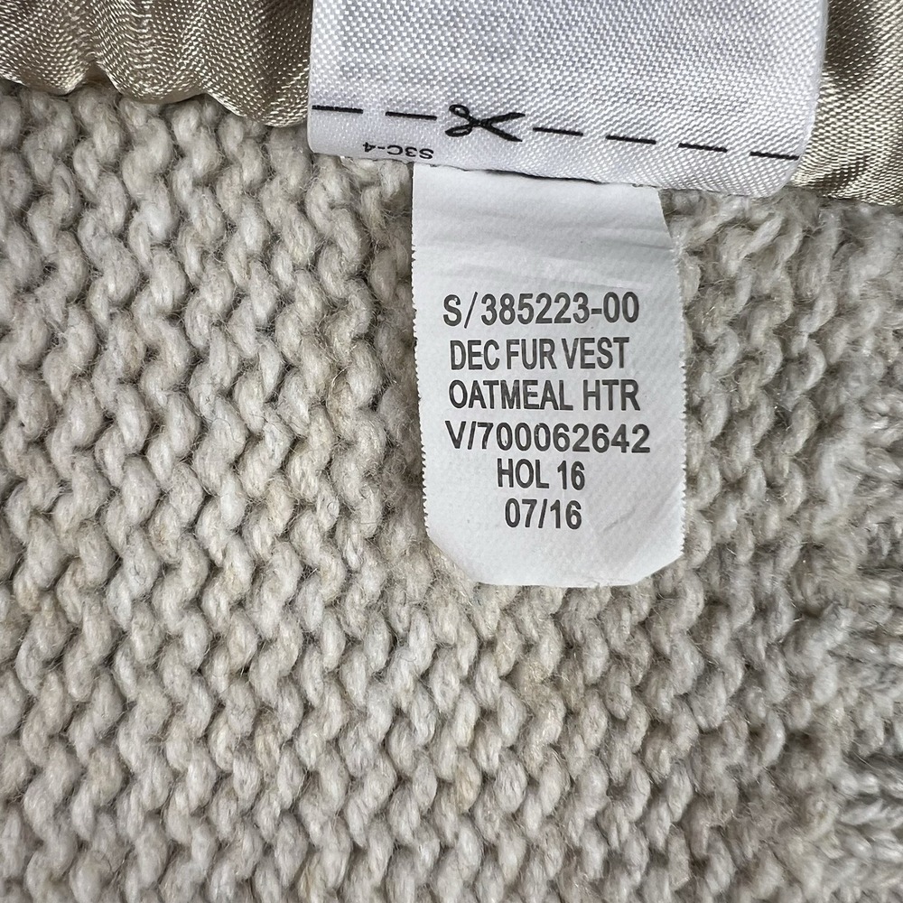 BABY GAP Faux Fur Sweater Vest Coat‎ Hooded Size 3T Tan and Brown Zipper Closure - Picture 5 of 6